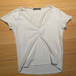 brandy Melville crop top with lace trim